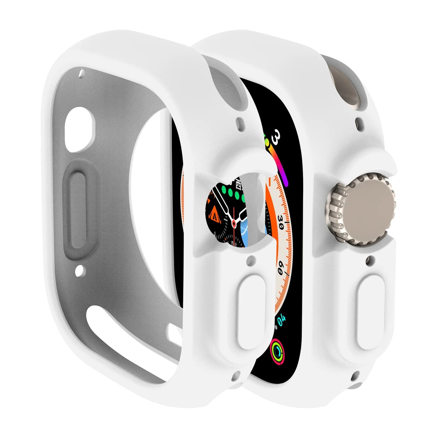 Shockproof Case for Apple Watch - Ultra Case 49mm accessories TPU Protective Silicone Bumper Scratch-Resistant Protective case