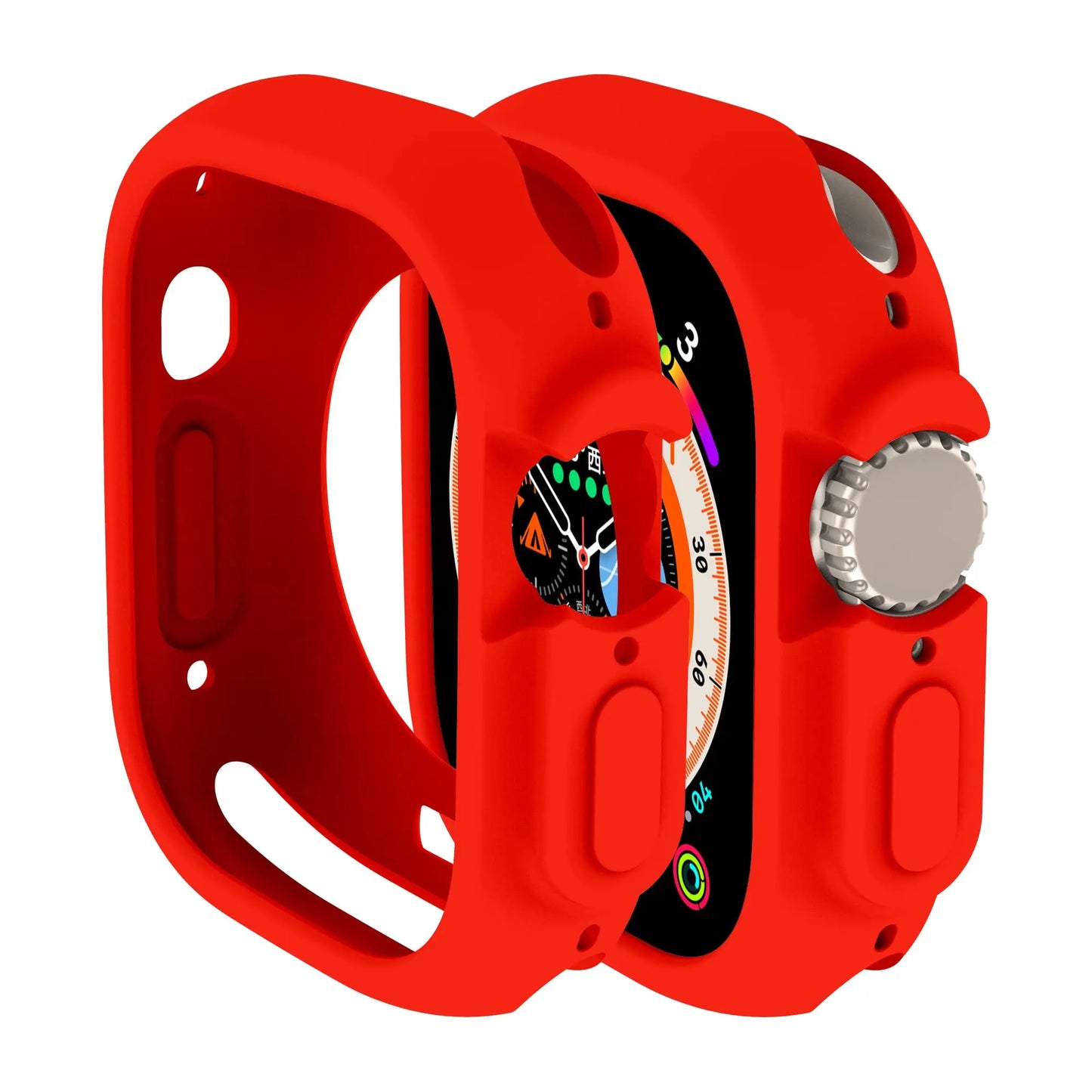 Shockproof Case for Apple Watch - Ultra Case 49mm accessories TPU Protective Silicone Bumper Scratch-Resistant Protective case
