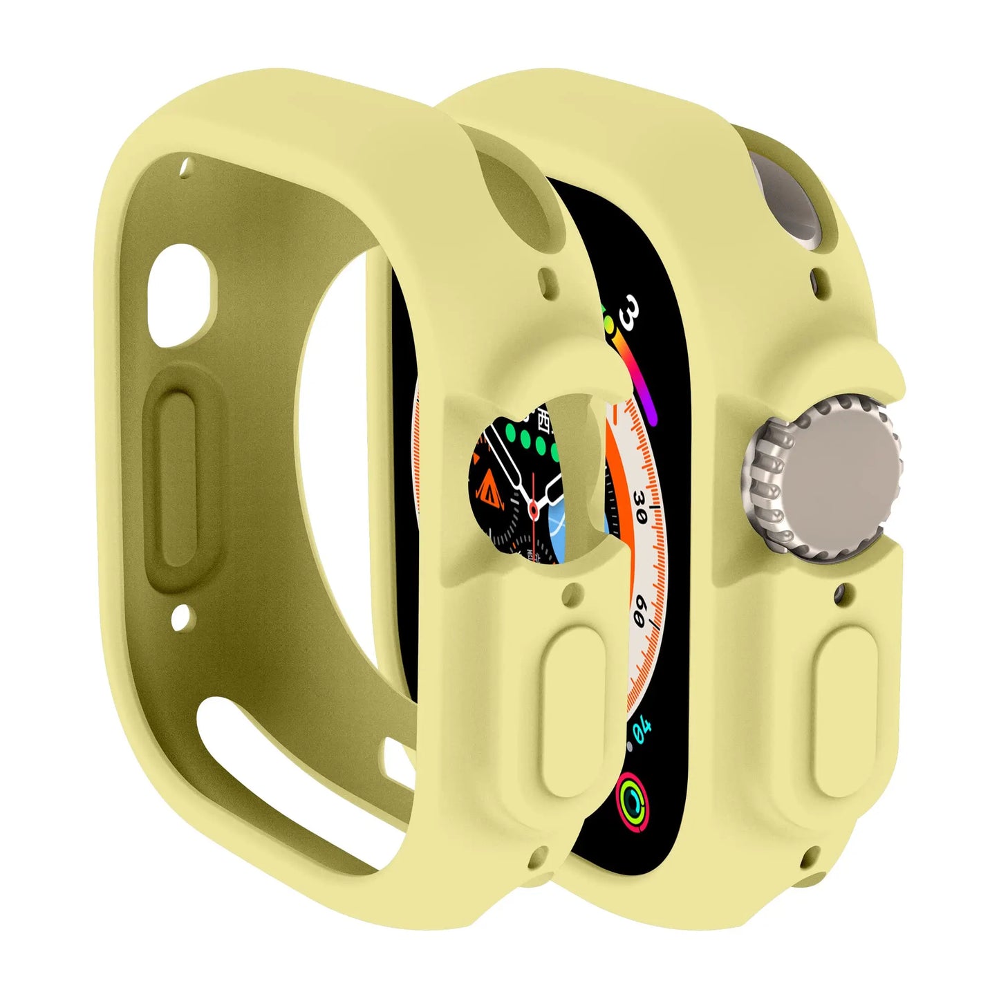 Shockproof Case for Apple Watch - Ultra Case 49mm accessories TPU Protective Silicone Bumper Scratch-Resistant Protective case