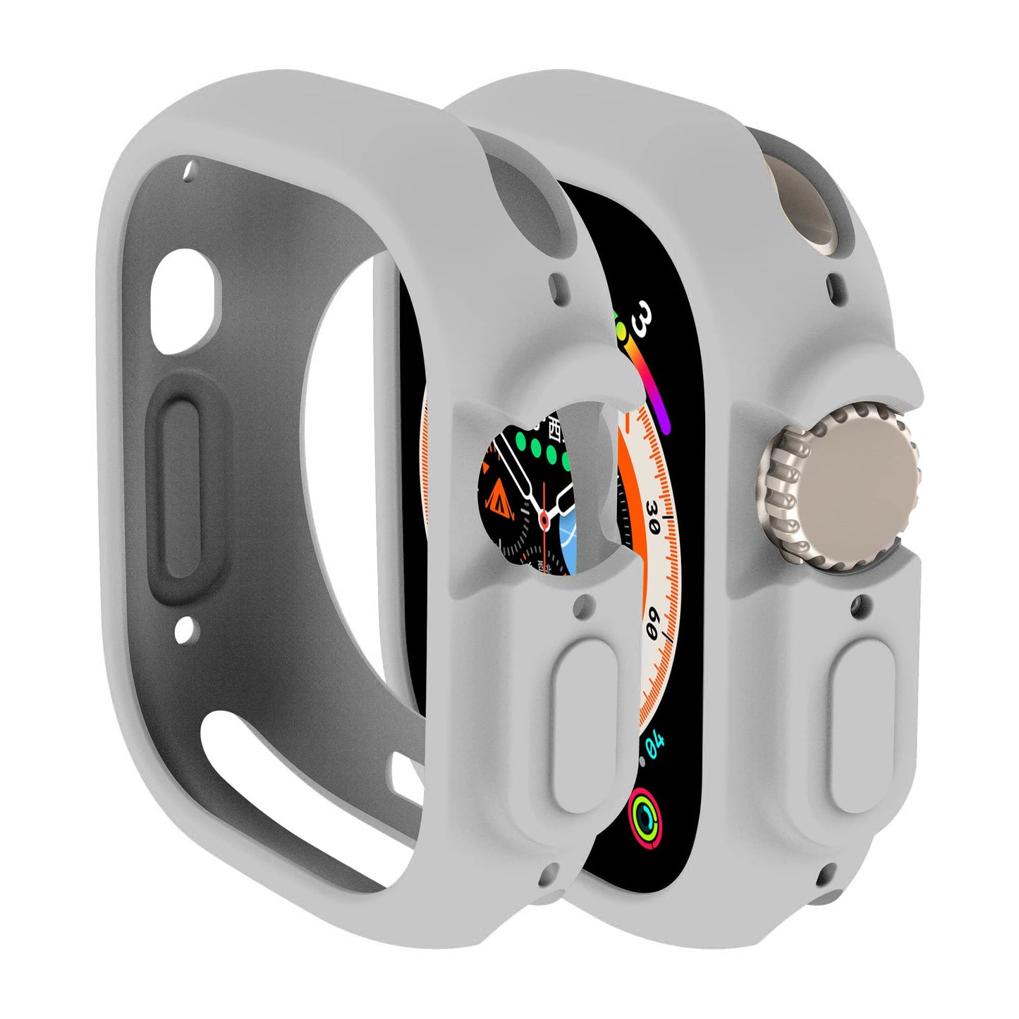 Shockproof Case for Apple Watch - Ultra Case 49mm accessories TPU Protective Silicone Bumper Scratch-Resistant Protective case