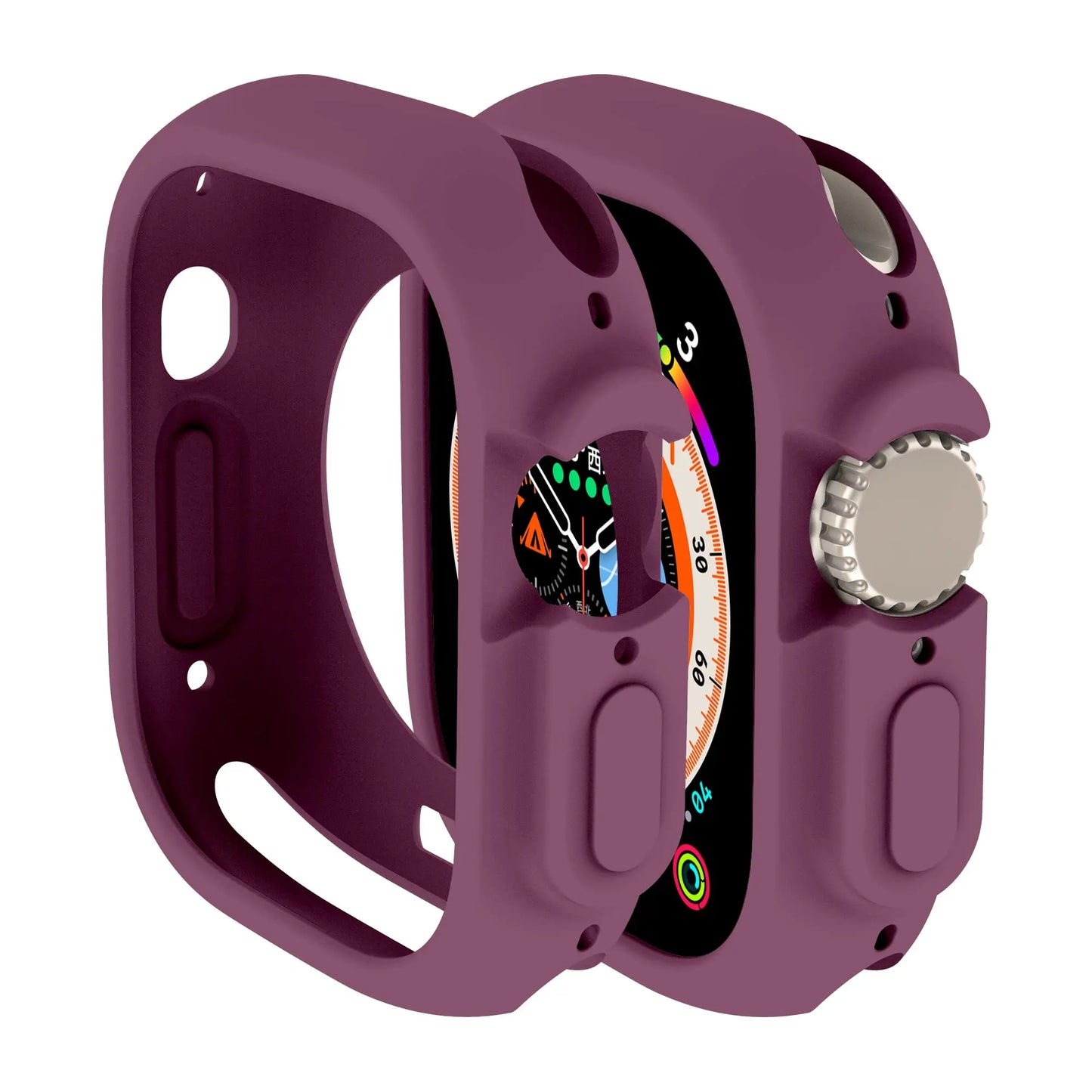Shockproof Case for Apple Watch - Ultra Case 49mm accessories TPU Protective Silicone Bumper Scratch-Resistant Protective case