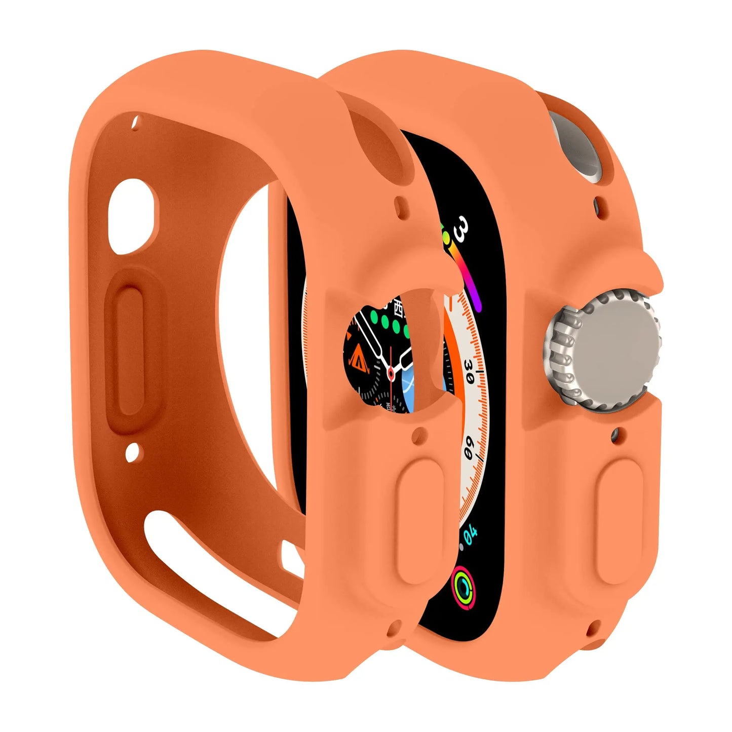 Shockproof Case for Apple Watch - Ultra Case 49mm accessories TPU Protective Silicone Bumper Scratch-Resistant Protective case