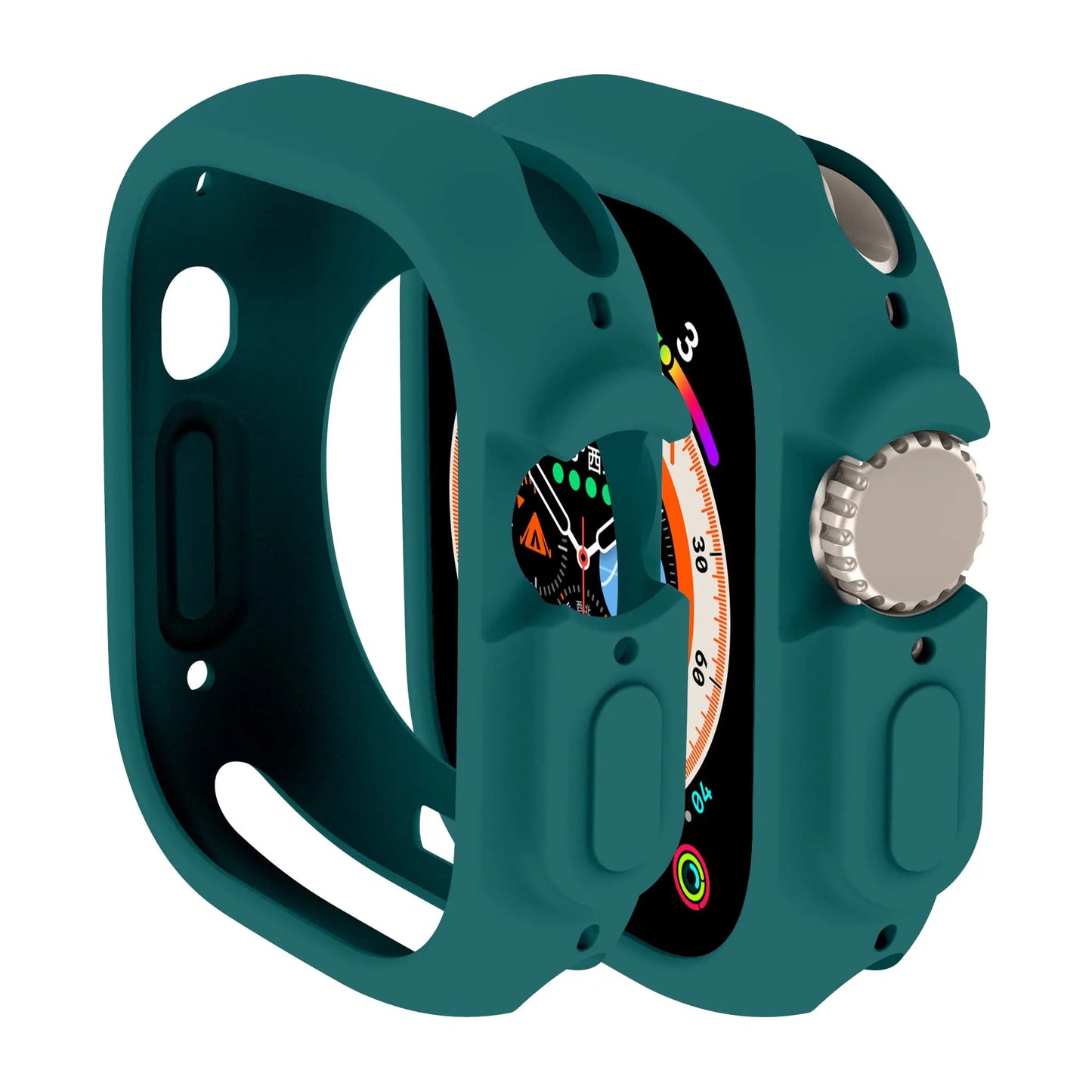 Shockproof Case for Apple Watch - Ultra Case 49mm accessories TPU Protective Silicone Bumper Scratch-Resistant Protective case