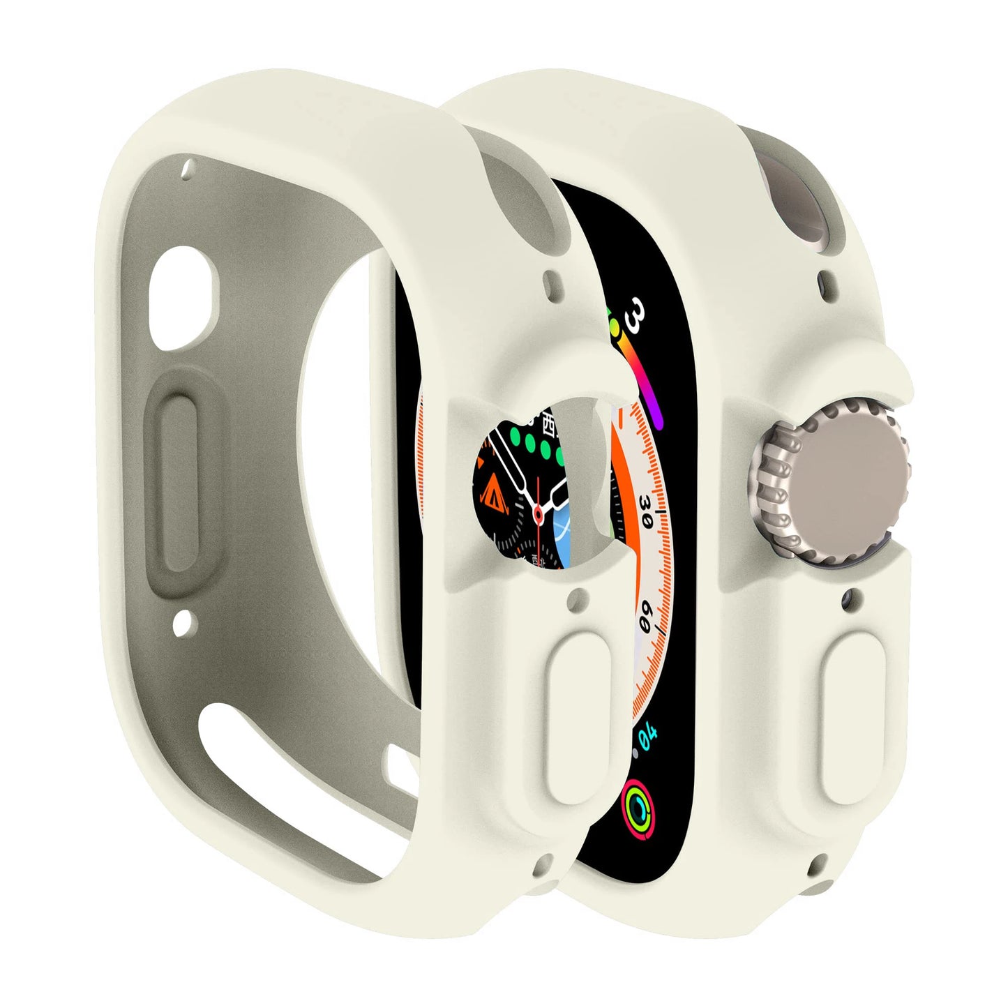 Shockproof Case for Apple Watch - Ultra Case 49mm accessories TPU Protective Silicone Bumper Scratch-Resistant Protective case