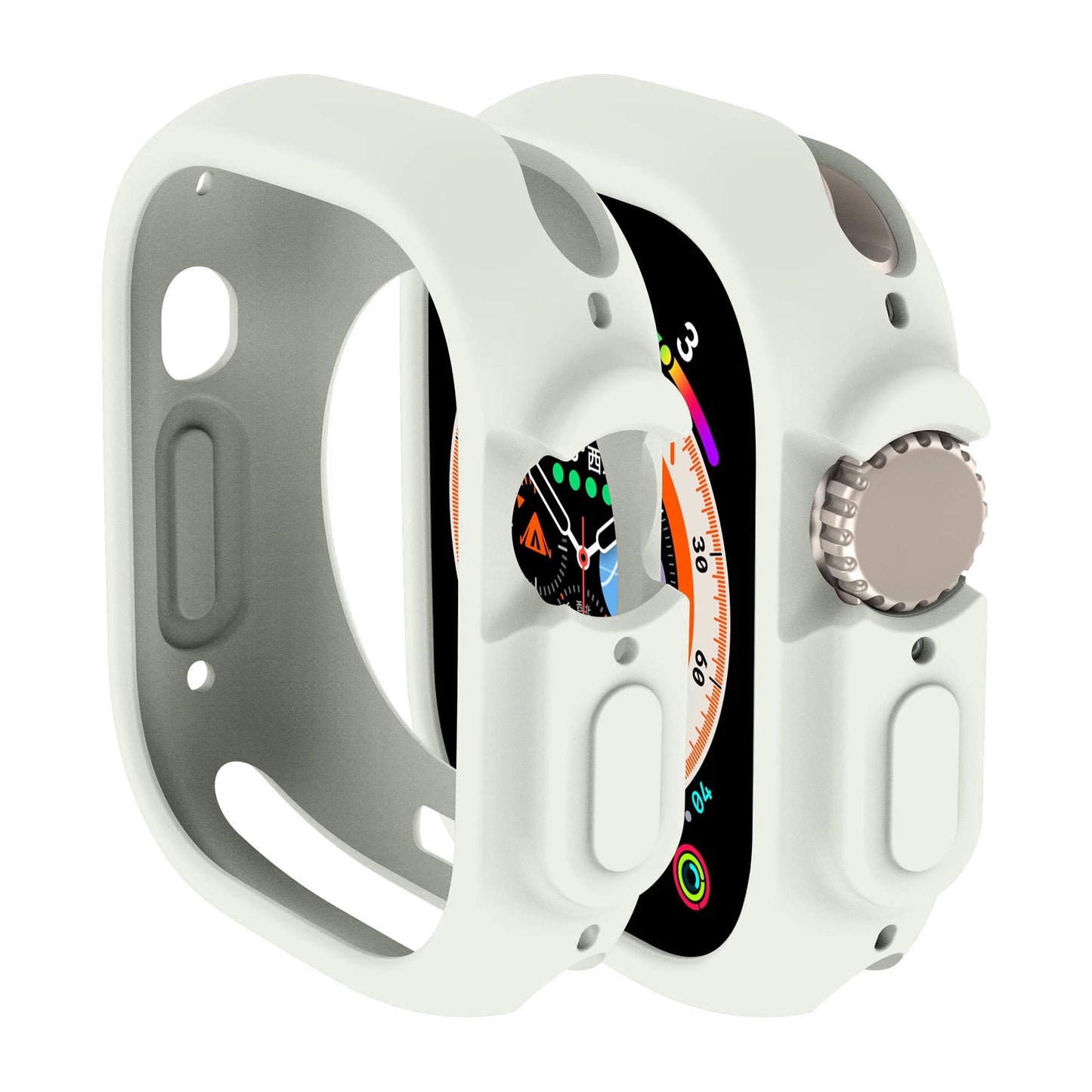 Shockproof Case for Apple Watch - Ultra Case 49mm accessories TPU Protective Silicone Bumper Scratch-Resistant Protective case