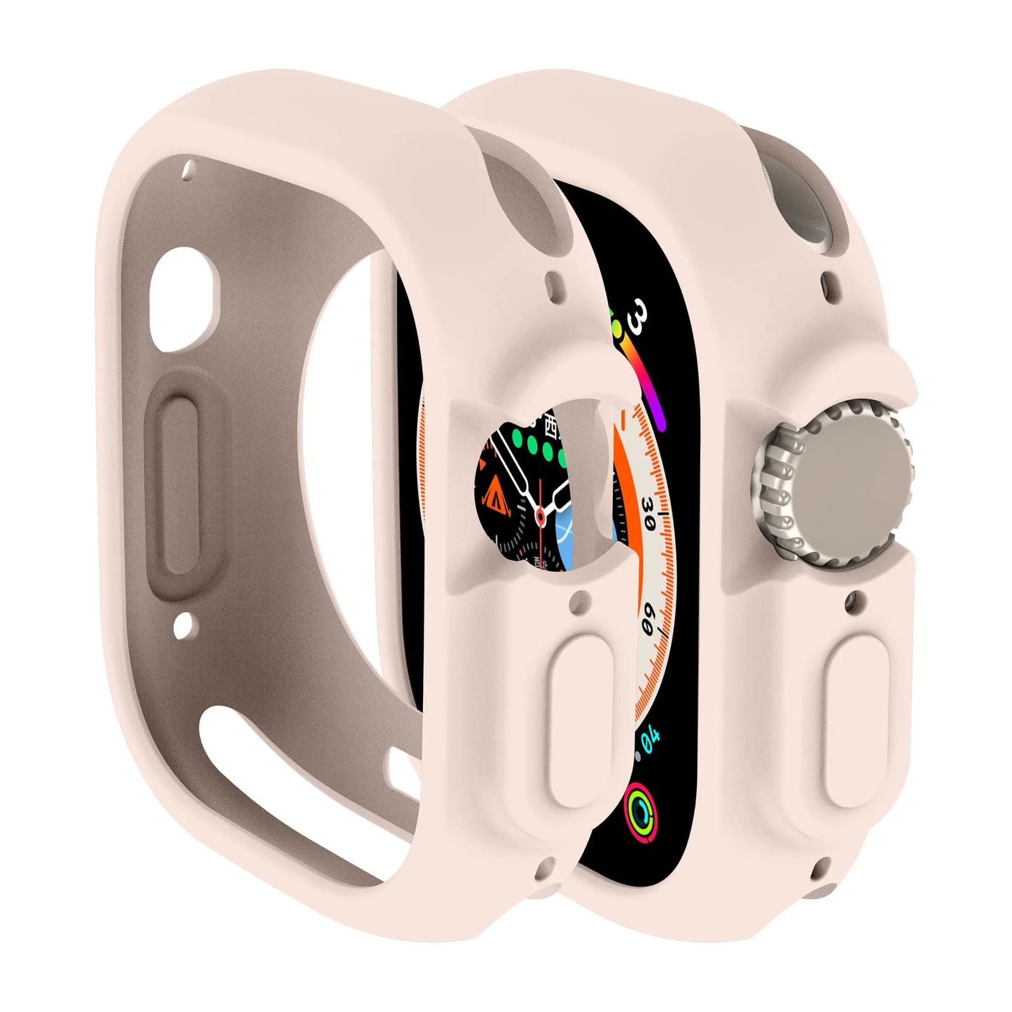 Shockproof Case for Apple Watch - Ultra Case 49mm accessories TPU Protective Silicone Bumper Scratch-Resistant Protective case