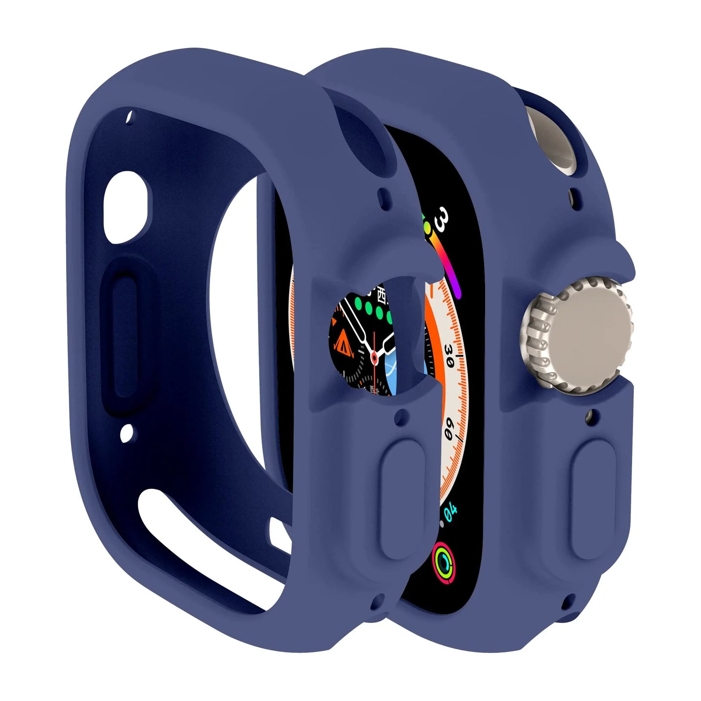 Shockproof Case for Apple Watch - Ultra Case 49mm accessories TPU Protective Silicone Bumper Scratch-Resistant Protective case