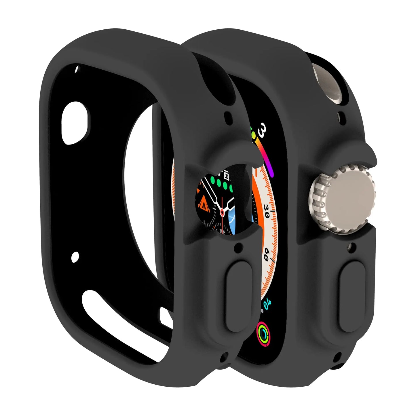 Shockproof Case for Apple Watch - Ultra Case 49mm accessories TPU Protective Silicone Bumper Scratch-Resistant Protective case
