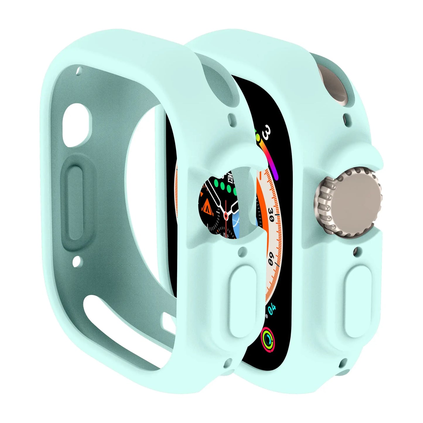 Shockproof Case for Apple Watch - Ultra Case 49mm accessories TPU Protective Silicone Bumper Scratch-Resistant Protective case 